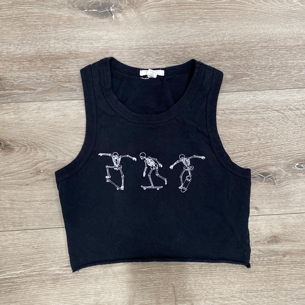 Tilly’s Black Skeleton Tank Top!